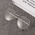 Модные металлические очки унисекс 1 шт., винтажные оверсайз очки с красивой оправой, оптические очки для женщин и мужчин, повседневные портативные очки