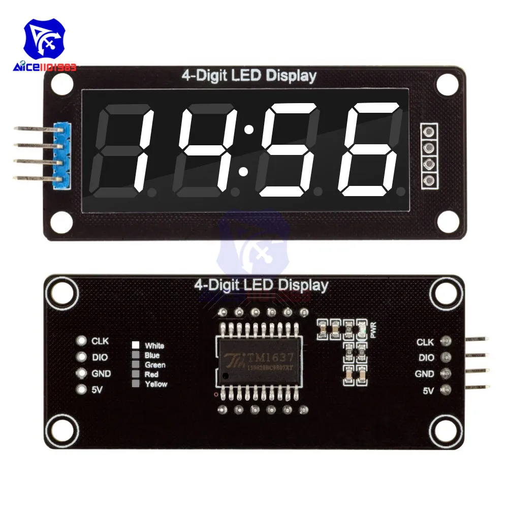 Diymore TM1637 0 56 дюймов 4 разрядный цифровой светодиодный Дисплей трубки десятичная