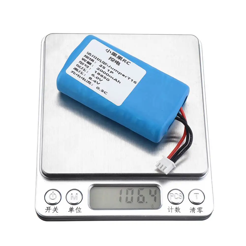 18650 7,4 V 2000 mah/3400 mah 2S батарея для Jumper T16 передатчик RC Дрон FPV гоночный Квадрокоптер Мультикоптер уличные игрушки зарядное устройство