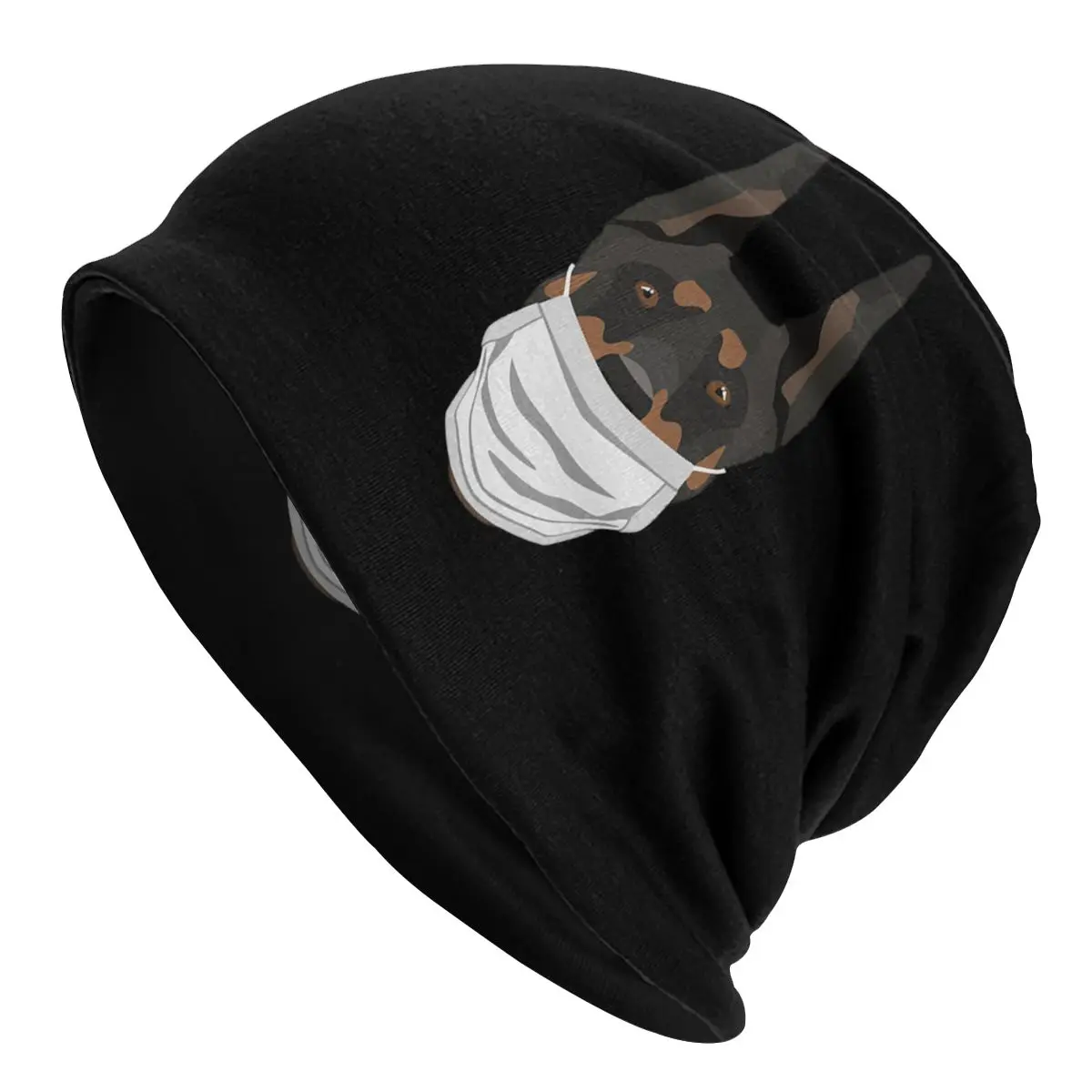 

Doberman Cute Dog Bonnet Hat Hip Hop Autumn Winter Outdoor Skullies Beanies Hats tag for Men Women Knitting Hats Warm Cap