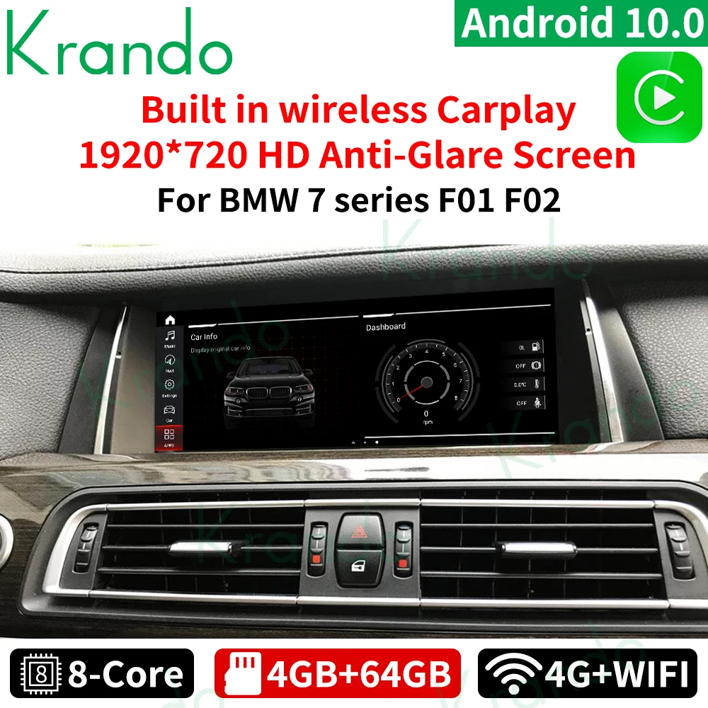 Автомобильная аудиосистема Krando Android 7. 1 4G 64G 10 0 ''с сенсорным экраном для BMW 7 series