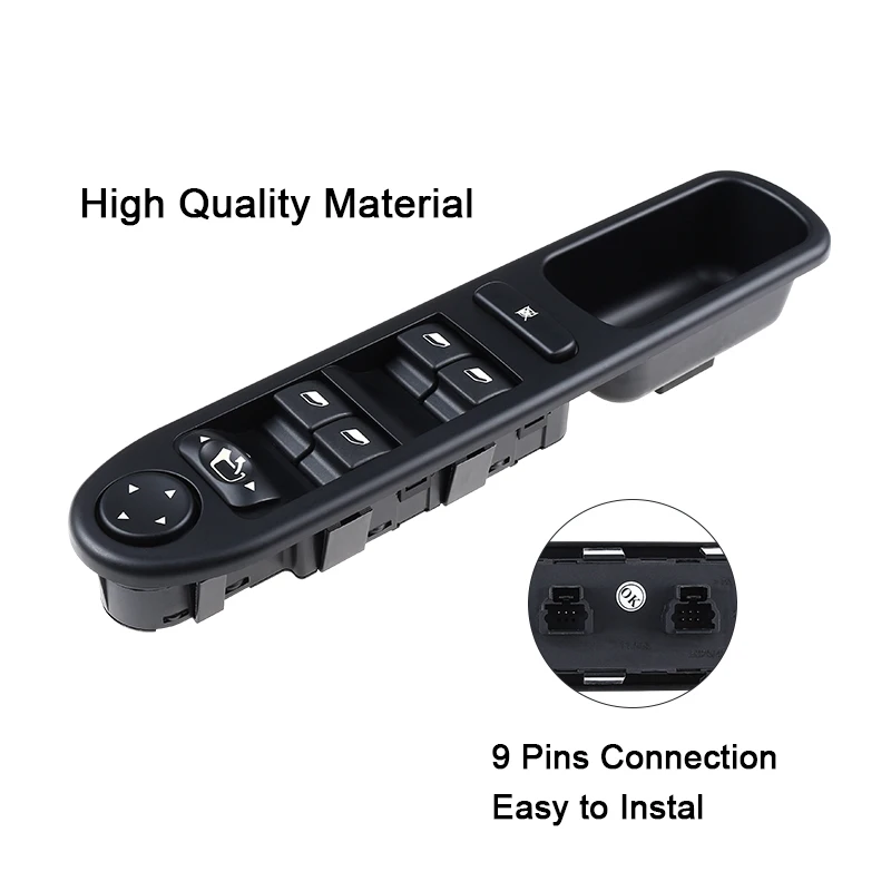 

LHD Master Power Window Control Switch Electric For Peugeot 307 Break 2000-2014 307SW 2002-2014 307CC 2003-2014 6554.KT 6554KT