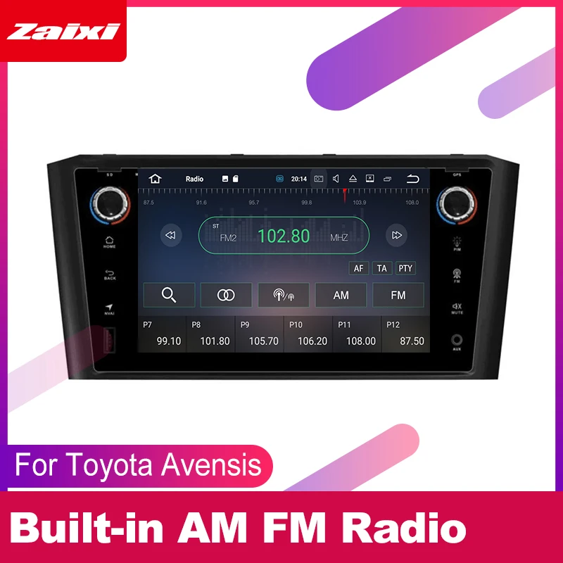 ZaiXi android автомобильный dvd gps мультимедийный плеер для Toyota Avensis 2003 ~ 2009 навигационный