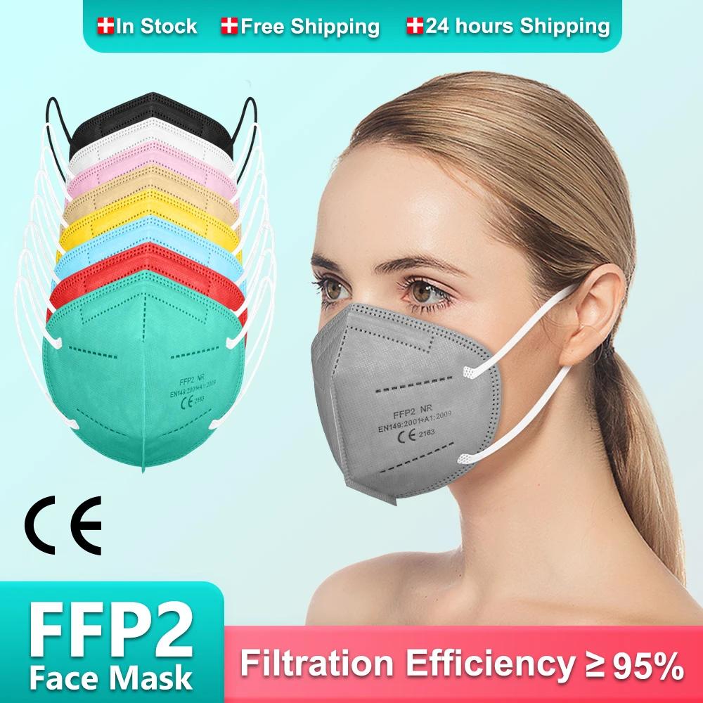 Респираторная маска KN95 для лица FFP2 Mascarilla FPP2 Homologada 5-слойная FP2 от пыли FFP 2 ffp2mask