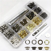 400 sets 6mm metal eyelet buckles installation tools high quality punk accessories baseball cap eyelet buttons