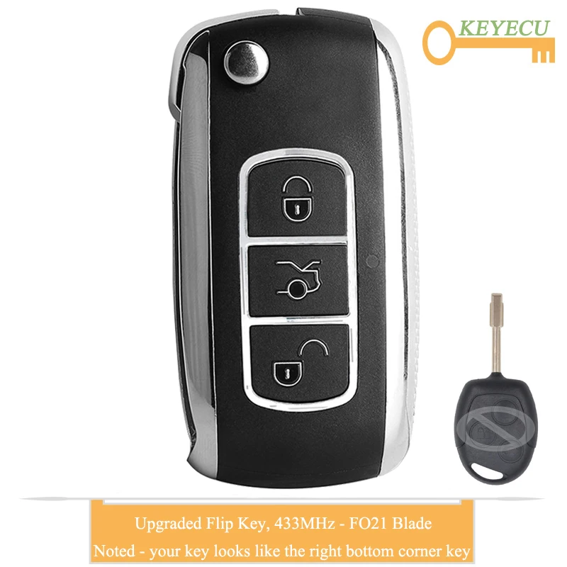 Пульт дистанционного управления KEYECU для автомобиля Ford Focus C-Max D-Max Mondeo Fiesta Galaxy Fusion