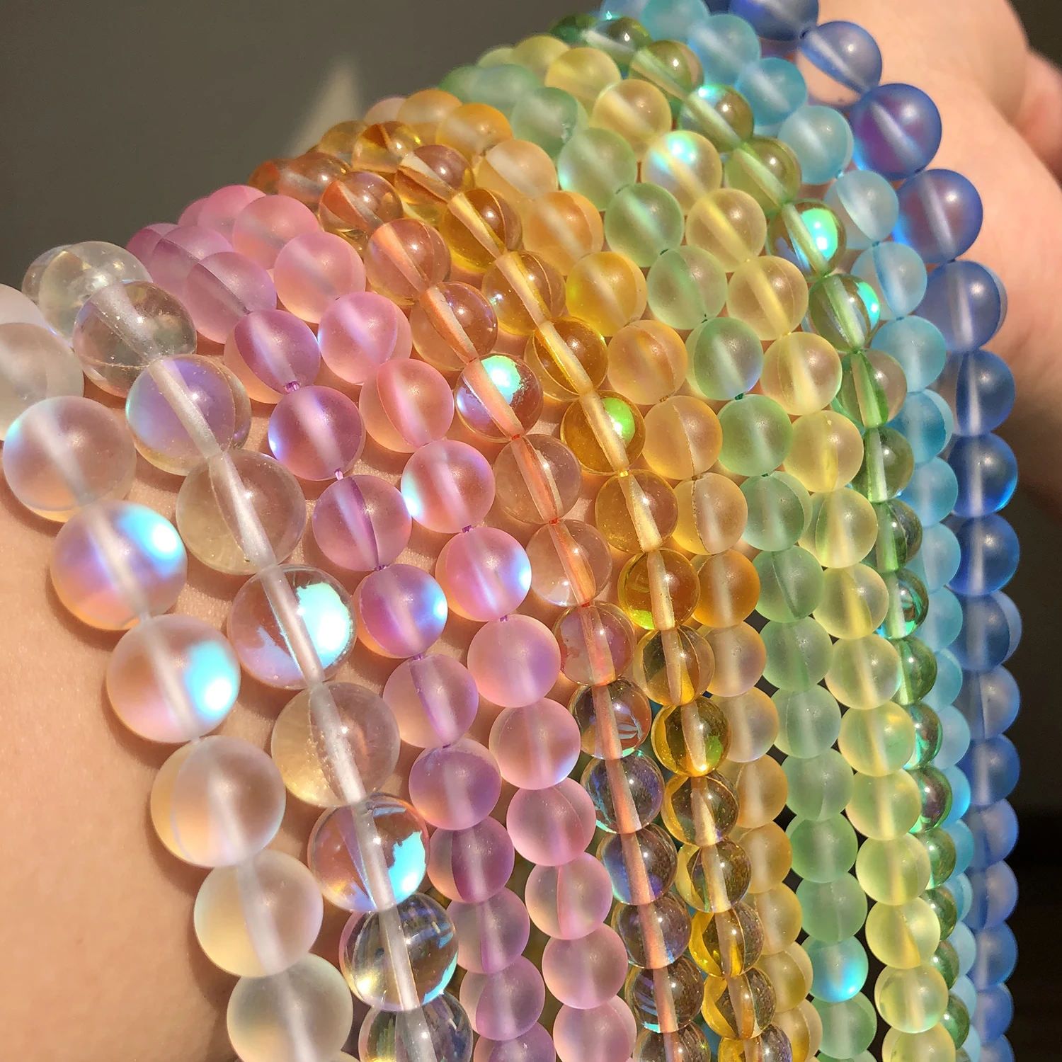 AB Цвет австрийский хрустальный бисер блестящие матовые круглые свободные бусины