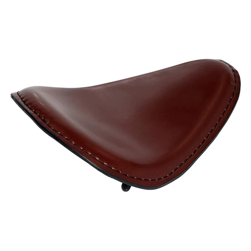 

Retro Brown Leather Motorcycle Solo Driver Seat for Honda Sportster Bobber Chopper Custom