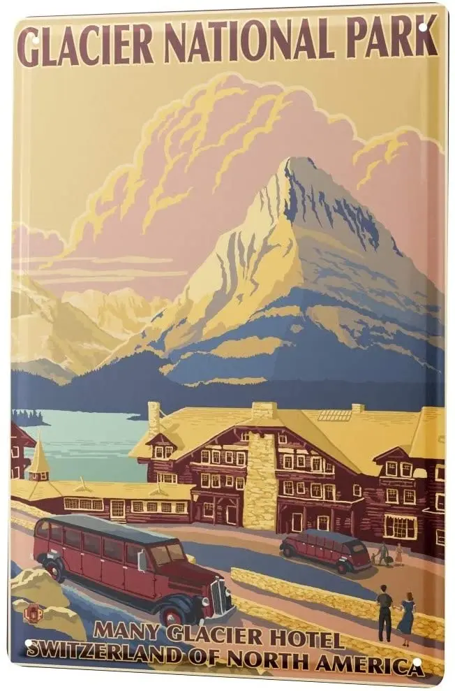 

С 2004 года, жестяная металлическая пластина, декоративный знак, домашний декор, таблички Adventurer, национальный парк ледника