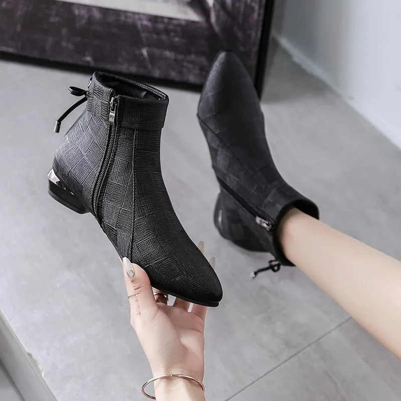 Women's Boots 2021 Winter Thicken Warm Fashion Round Toe Cute Short Leather Ankle Boots Women's Casual Platform Shoes Botas De M