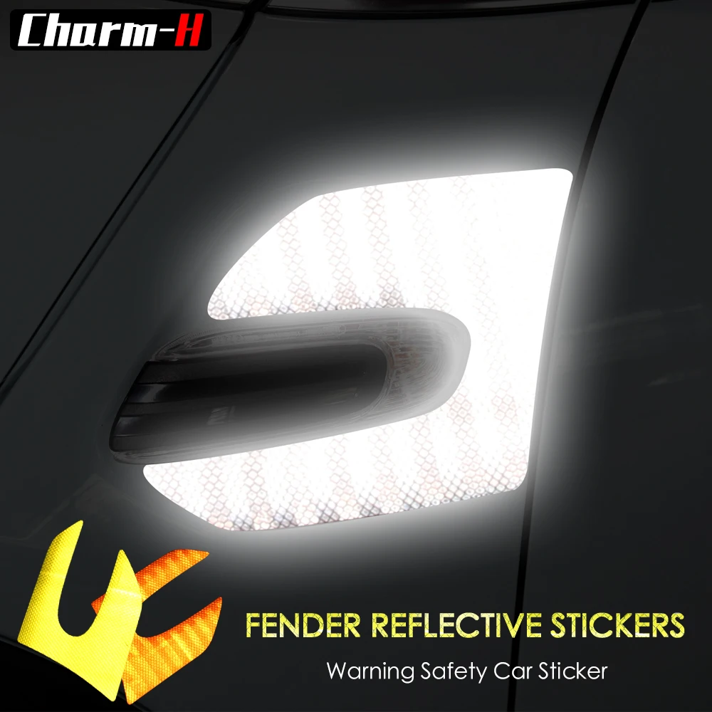 2 шт. светоотражающая лента для маркировки переднего крыла боковая секция