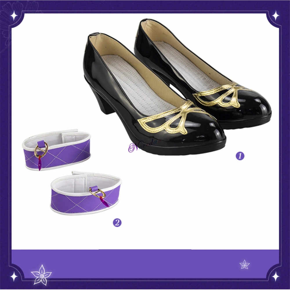 

Anime Game Genshin Impact Lisa Witch of Purple Rose Cosplay Costume The Librarian Sexy Halloween Party Dress