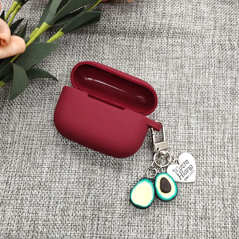 Силиконовый чехол для ключей Airpods pro с авокадо защитный 3 милые аксессуары