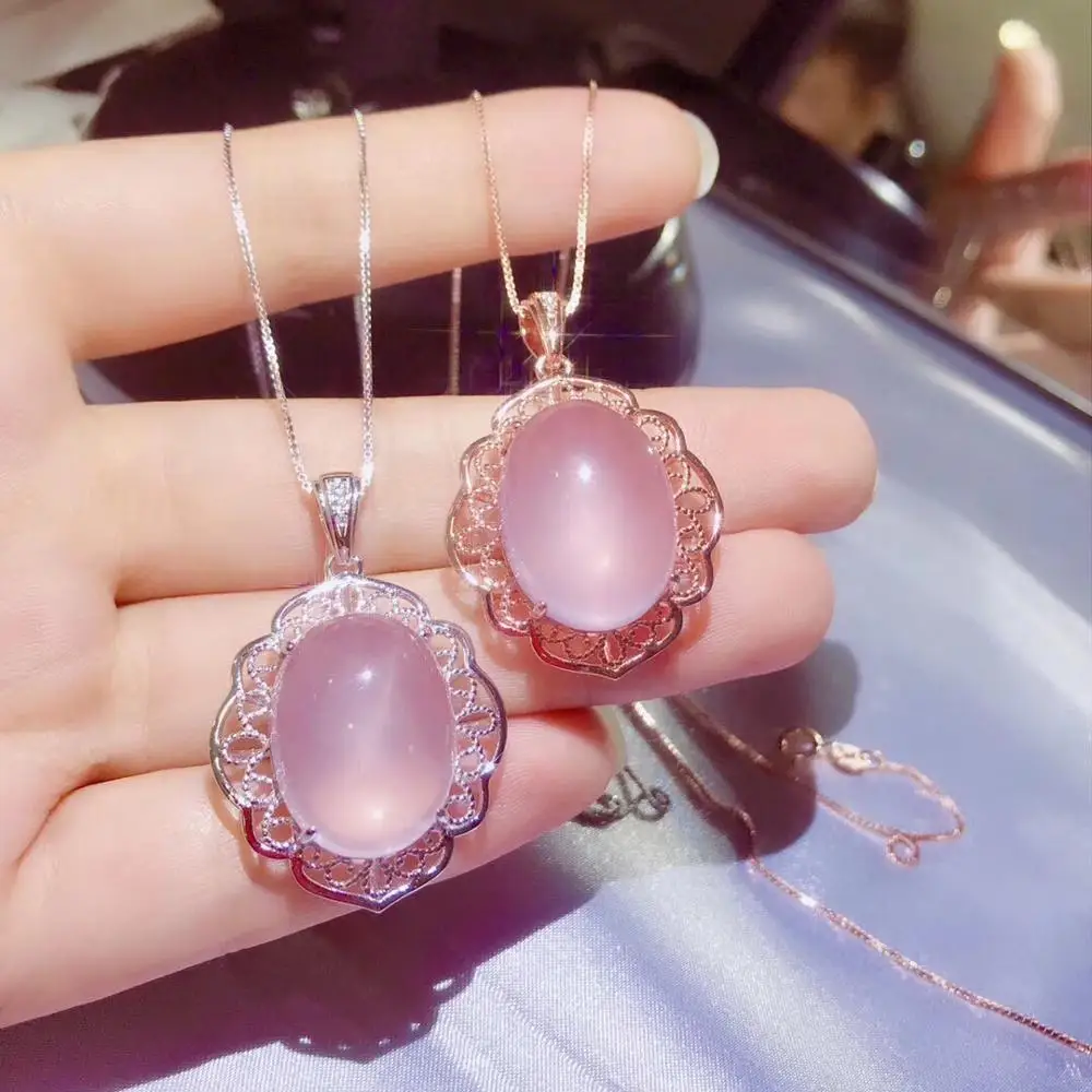 S925 Серебряный инкрустированные природный порошок с украшением в виде кристаллов