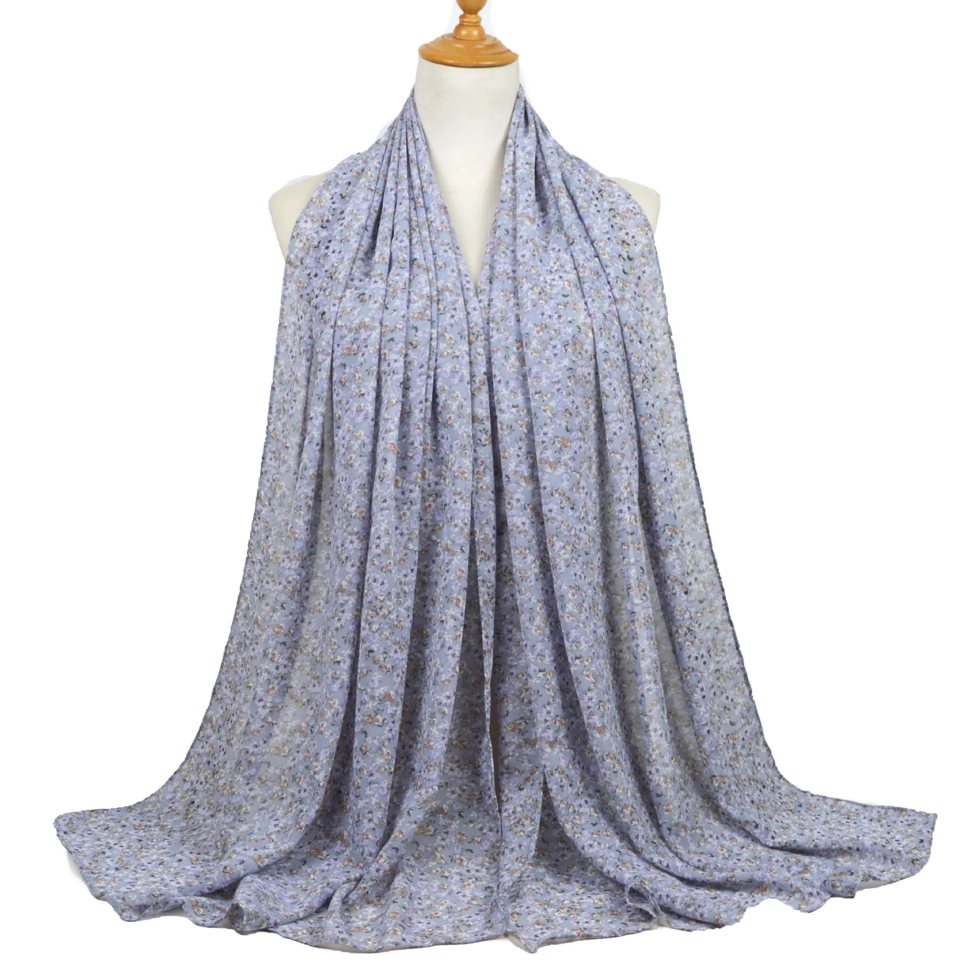 

J10 1pcs flower chiffon hijab shawl scarf/scaves wrap headband women printed scarf/scarves long scarf