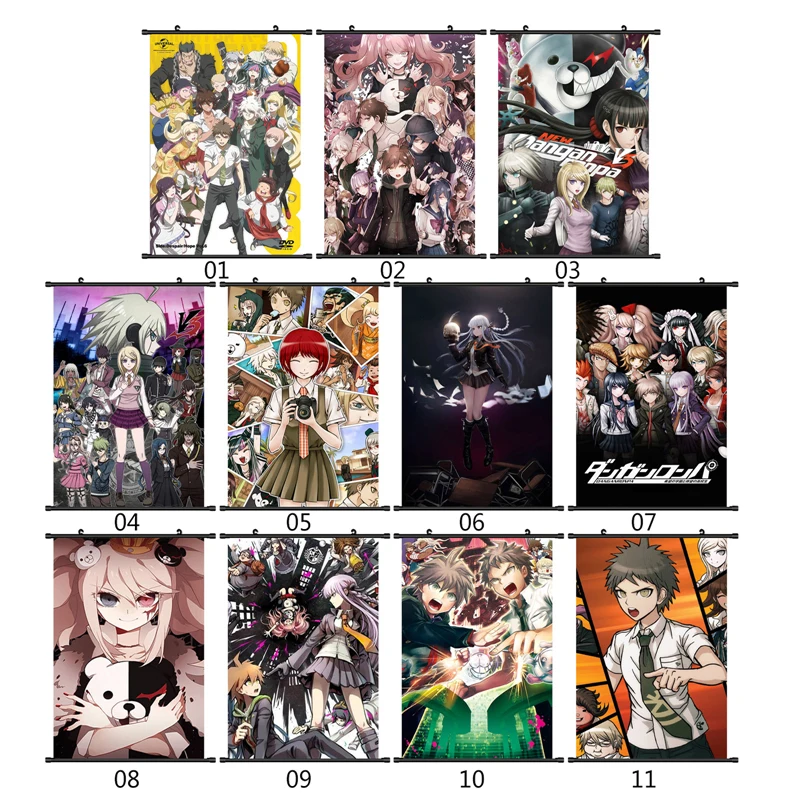 

Wall Art Plastic Scroll Hanging Danganronpa Kamukura Izuru X Nanami Painting Canvas Poster Picture Print Home Decor Kids Room