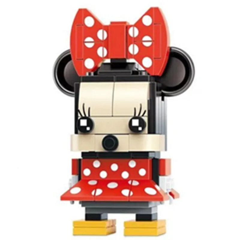 

New Disney Anime Classic Movie Mickey Minnie Mouse Cartoon Characters Creative Building Blocks DIY Model Toys Children Gift Kid