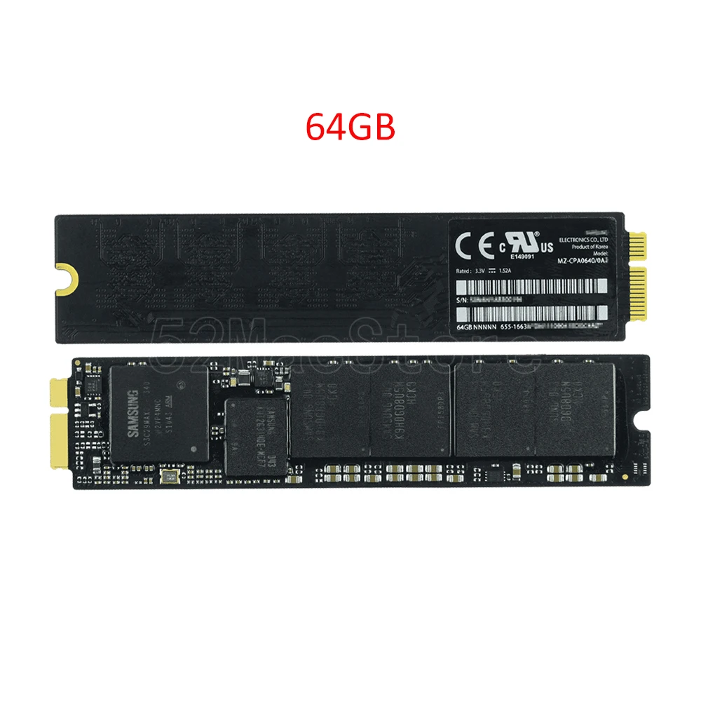 Ноутбук A1370 A1369 SSD 64 ГБ 128 256 для Apple Macbook Air 11 &quot13" твердотельный накопитель 6 + 12 - Фото №1