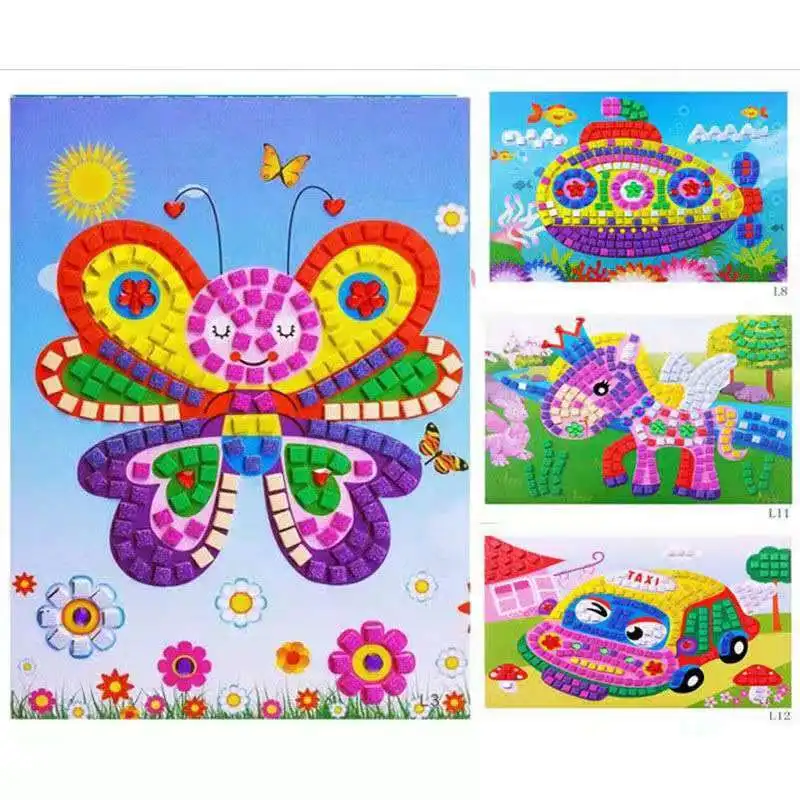 3D Детский пазл из ЭВА DIY пенная мозаика хрустальные наклейки художественные