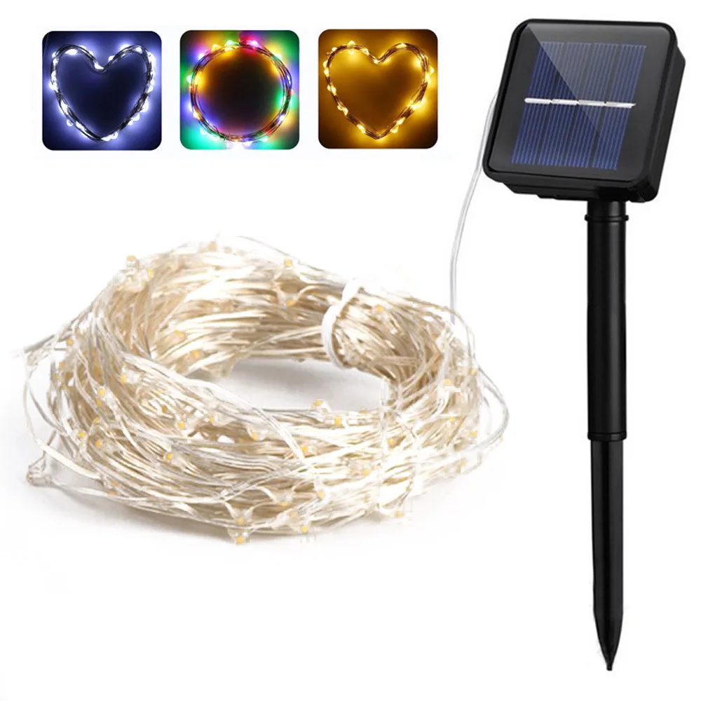 Светодиодная гирлянда на солнечной батарее 10 м 20 м|Осветительные гирлянды| |