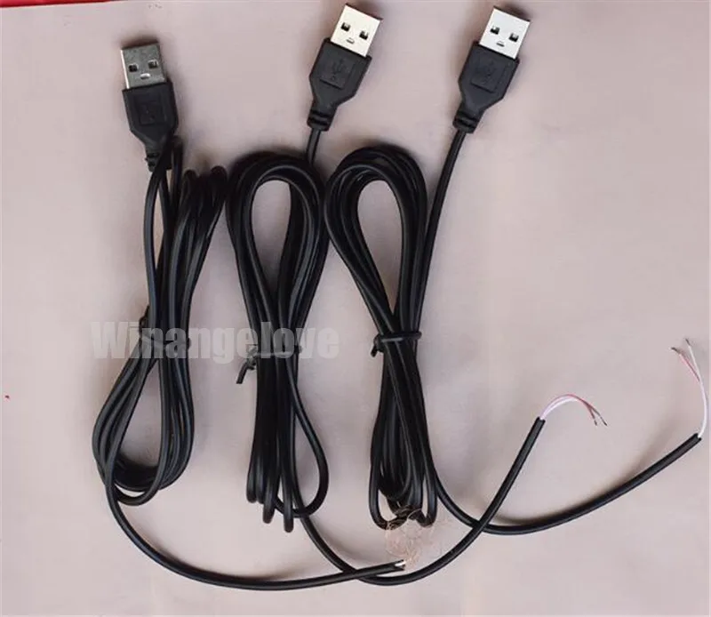 Günstig 1000 Stücke Od3.0 1,5 M Eine Männlichen Einzigen Kopf Kabel LED Lampe USB Zwei-core Verbindung Kabel