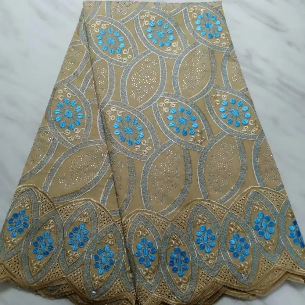 Тяжелые вышитые бисером нигерийские кружевные ткани 2020 Африканский Воск