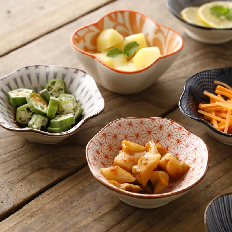 

Creative Small Dishes Nordic Ceramics Irregular Various Patterns Dipped In Soy Sauce Sauce Small Dishes Mini Household Tableware