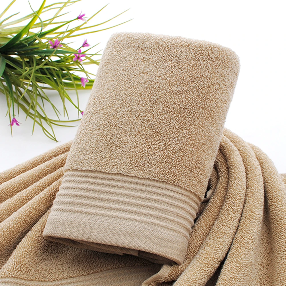 Khaki 1 шт., хлопок, полотенце для душа для лица, банное полотенце для взрослых, мочалки, высокоабсорбирующие, для дома, отеля, чистое, толстое полотенце s - Цвет: Khaki