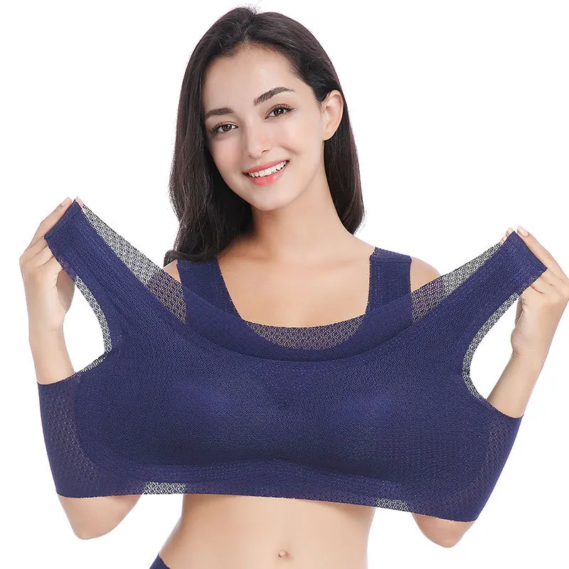 

Women' Air Permeable Cooling Sport Yoga Wireless Bra Fitness Athletic Gym Running Sport Tops Underwear Workout Vest Tank New