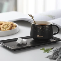 north european home coffee cup and plate set small luxury exquisite ceramic couple mug english afternoon tea cup with spoon gift