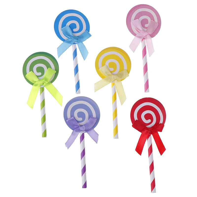 В форме леденца ко дню рождения вставлять карты вечерние 6 шт./компл. Карамельный