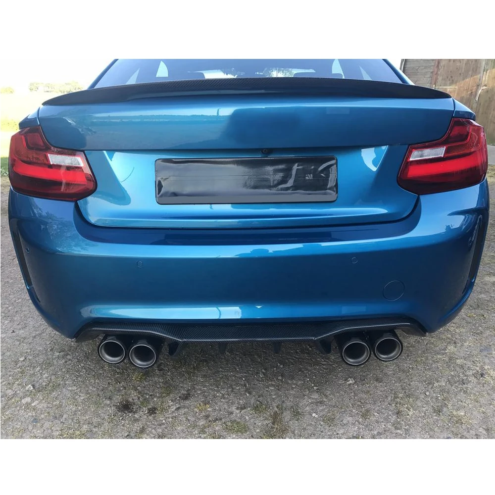 Большие ласты из углеродного волокна задний бампер выхлопной диффузор спойлер