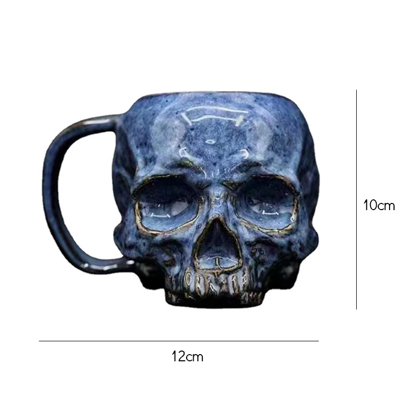 

Skull Cup Halloween Horror Atmosphere Decoration Props Skull Cup 480ml Desktop Creative Decoration Ornaments Resin Beer Glass