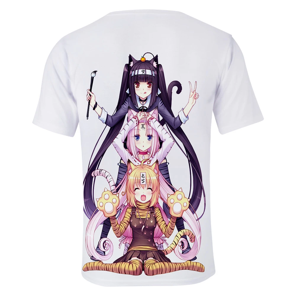 Новинка 2020 г. мультяшная 3d-футболка для игр NEKOPARA с принтом аниме La солей шоколада