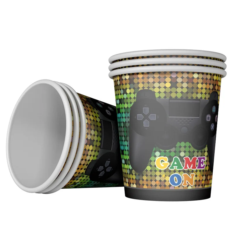 10 шт./лот милый геймпад напечатанные чашки для игр на вечеринке игровой плеер