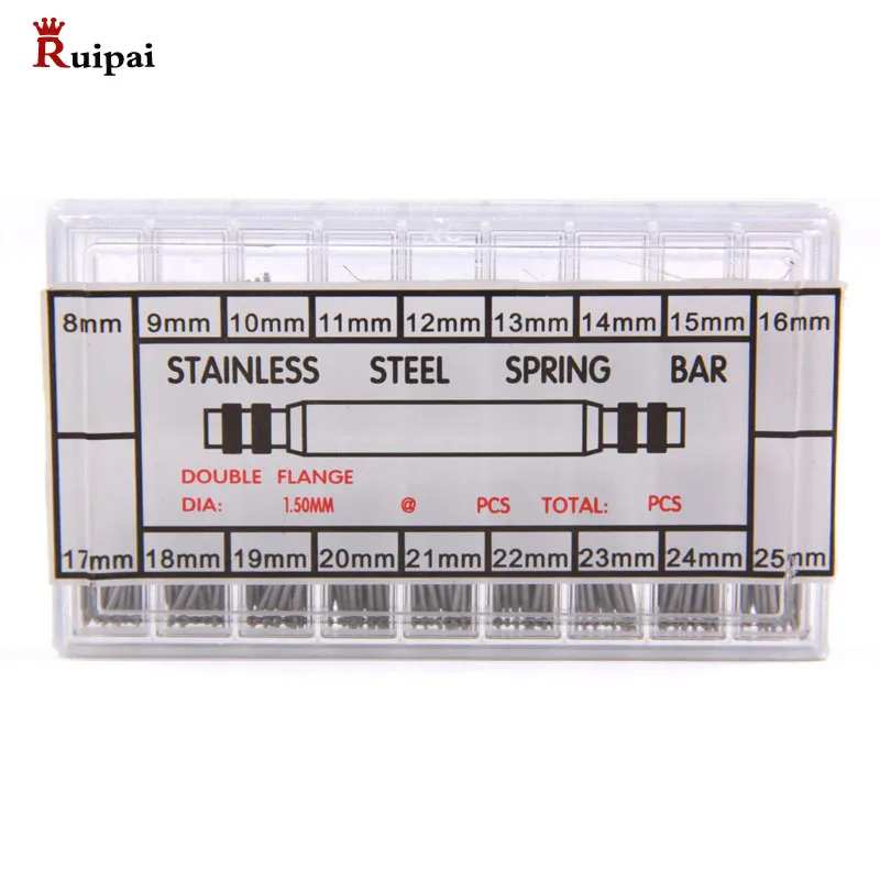 

RUIPAI 360pcs Dia 1.5mm Watch Repair 8-25mm Watch Band Spring Bars Strap Link Pins Watchmaker Service