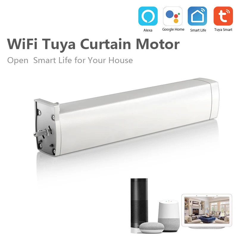 

Умный двигатель для штор с Wi-Fi Alexa Echo Google Home Tuya Wi-Fi управление Broadlink электрические сценические шторы не включая трек