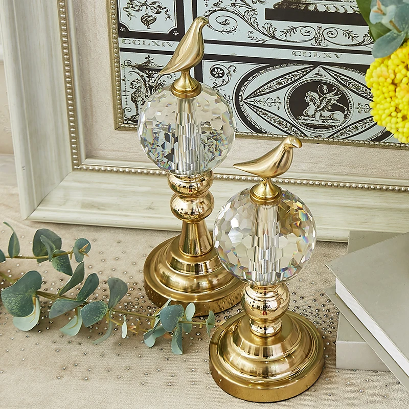 Креативное Латунное Хрустальное украшение в виде птицы поделки домашний винный