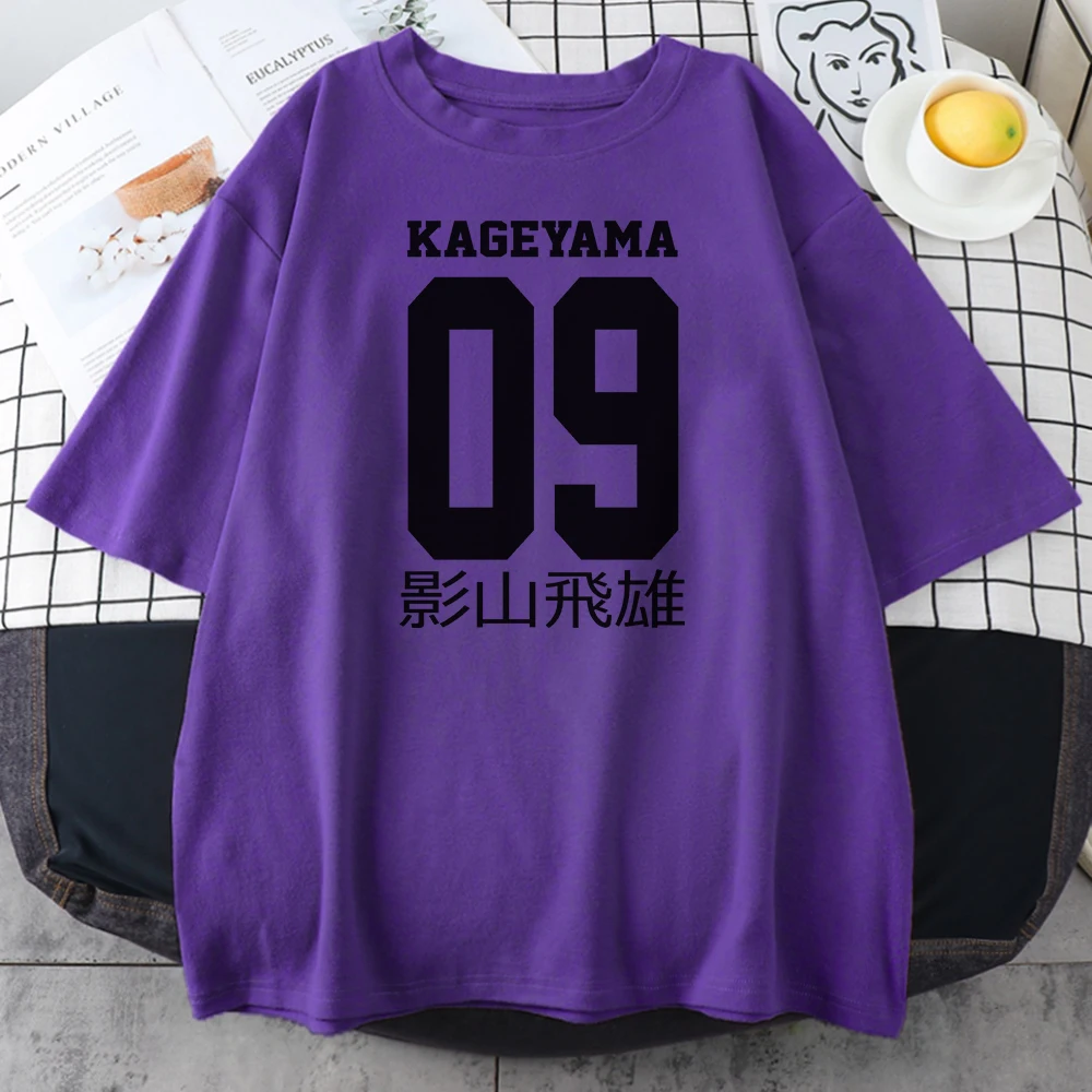 

Kageyama Tobio Haikyuu Anime Printing Women Tees Shirt Short Sleeve Tops Leisure Oversize Tshirts Summer Breathable Mens Tshirts