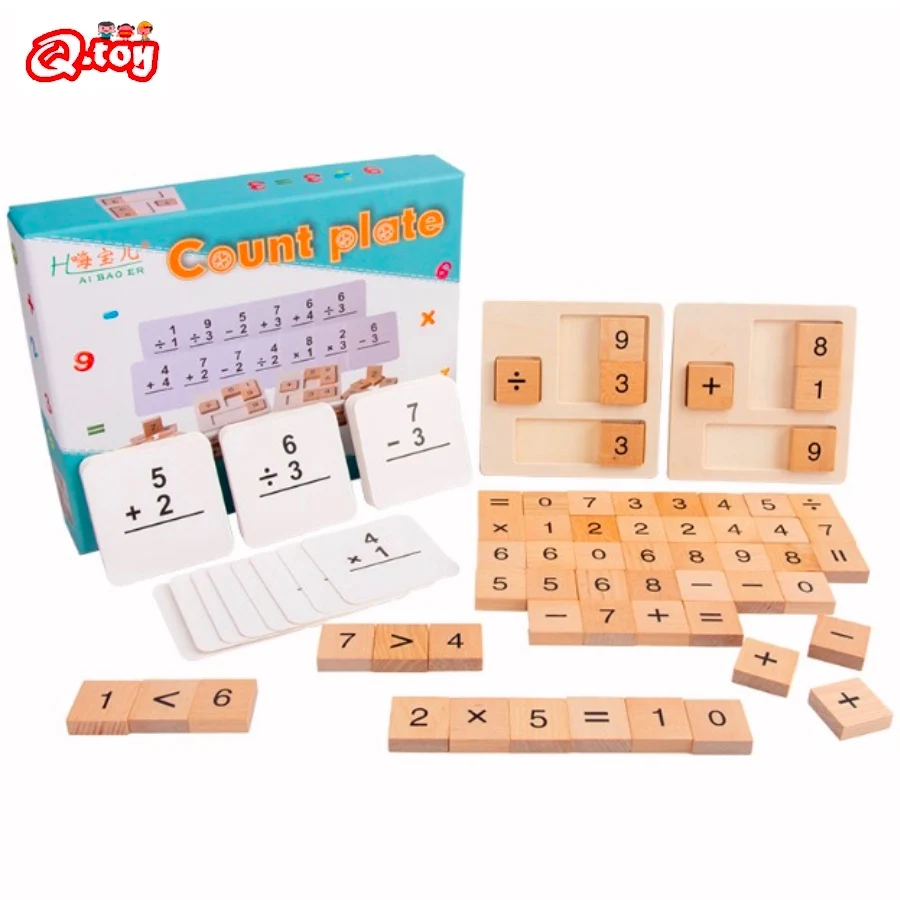 

Montessori Kids Number Arithmetic Toy Building Blocks Addition & Subtraction Management Math Cognition Educational Toys Children