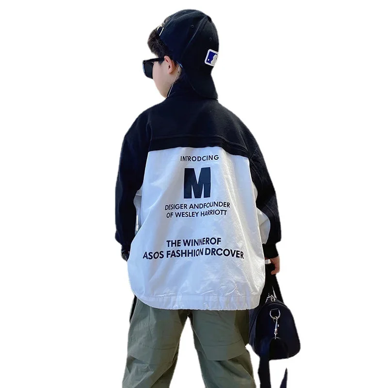 

Slim Zipper Spring Autumn Coat Outerwear Top Jackets Children Clothes Kids Costume Teenage School Boy Clothing High Quality