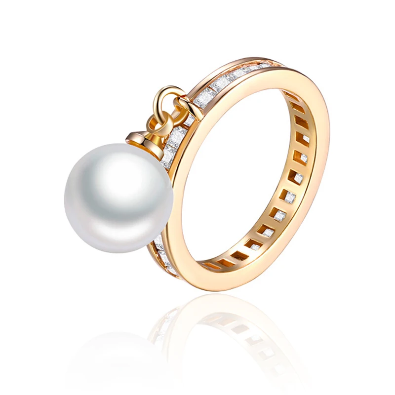 Роскошные дизайнерские кольца с фианитом и жемчугом для женщин девушек