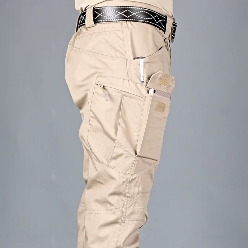 

cargo pants men Multi Pocket Outdoor Tactical Sweatpants military army plus size Waterproof Quick Dry Elastic hiking Trousers