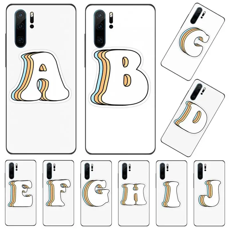 

Cute letter design Phone Case Funda For Huawei P9 P10 P20 P30 Lite 2016 2017 2019 plus pro P smart cover funda coque