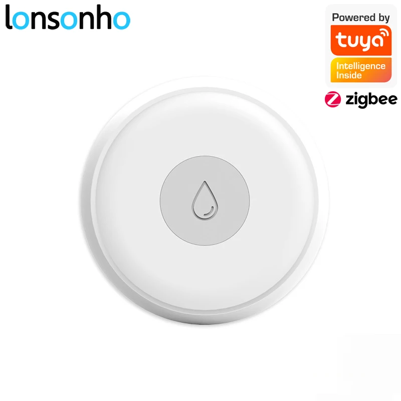 

Lonsonho Tuya Zigbee Water Sensor Water Leak Detector Alarm Systems Security Home Smart Life Sensor Compatible Tuya Zigbee HUB