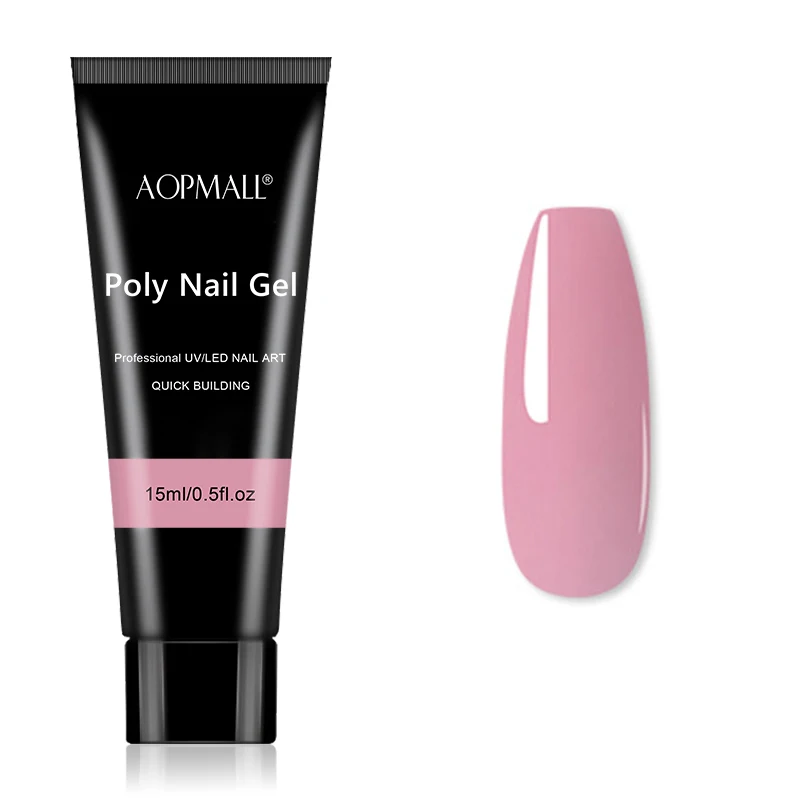 AOPMALL® 1PC 16 Color 15ml Colorful Glitter Extension Finger Quick Building Soak Off Nail Art Manicure UV Poly Nail Gel Polish