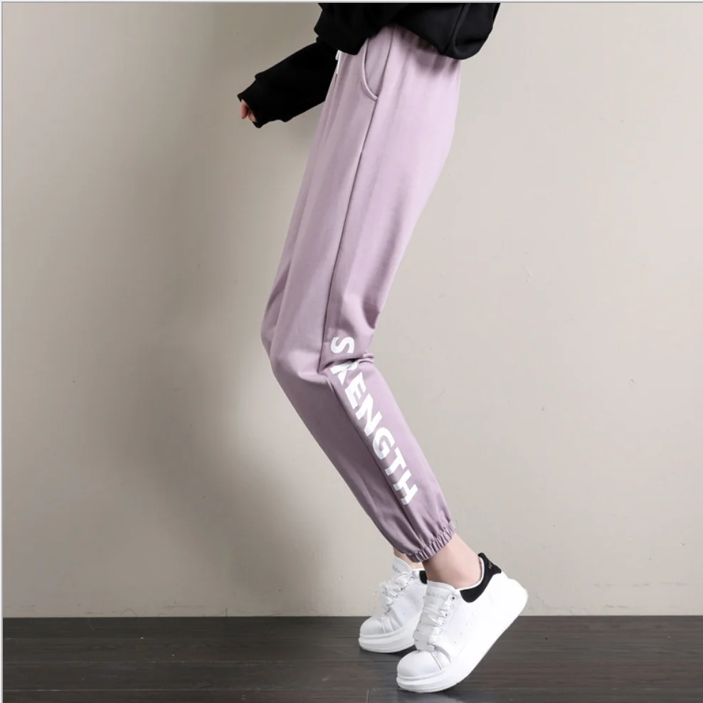 Спортивные штаны для женщин спортивные занятий спортом хлопковые свободные