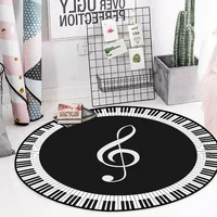 fashion simple black and white piano key notes living room bedroom non slip hanging basket chair table mat carpet tapis rug