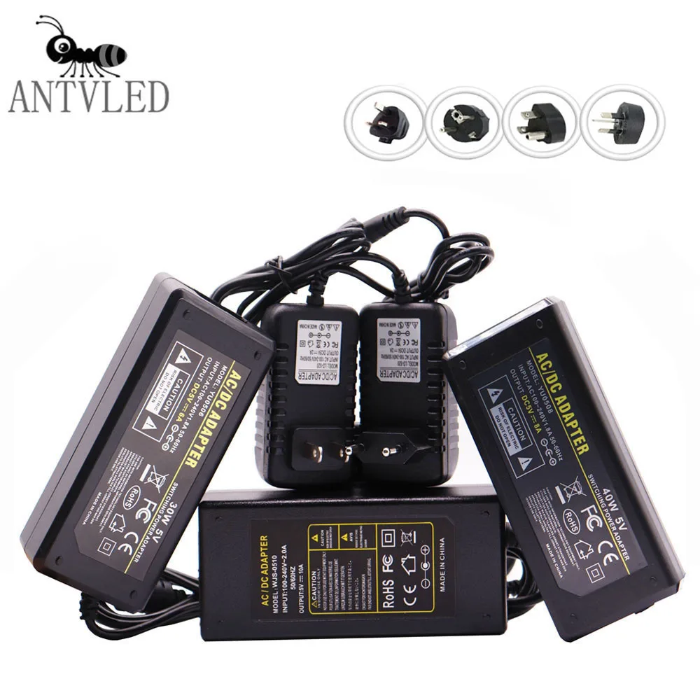 

DC5V LED Power Supply Switching Adapter 2A 3A 6A 8A 10A LED Driver Transformer For WS2812B WS2813 SK6812 LED Strip Light