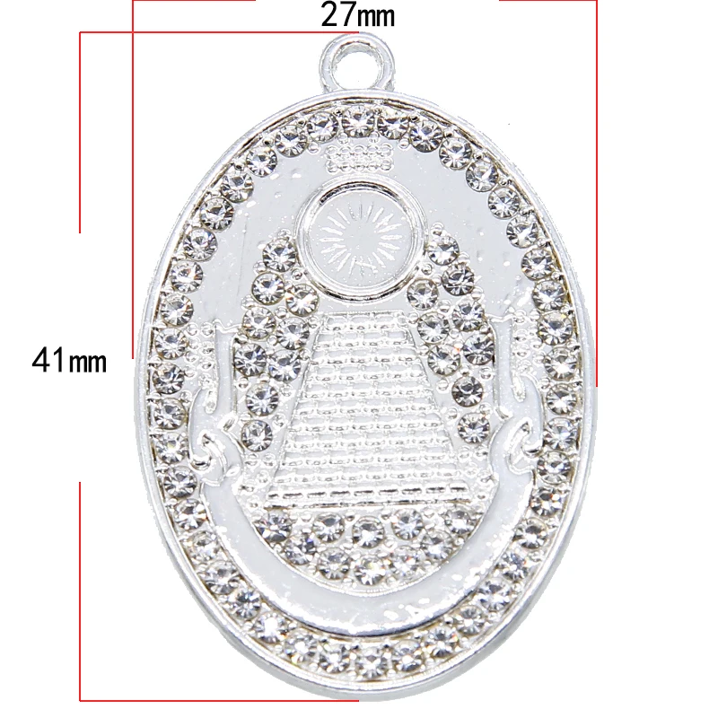 3 Piece Egyptian Pyramid Pendant Men's Punk Style Rope Chain Necklace Oval Inlaid with Rhinestones Evil Eye Bright Jewelry Whole |